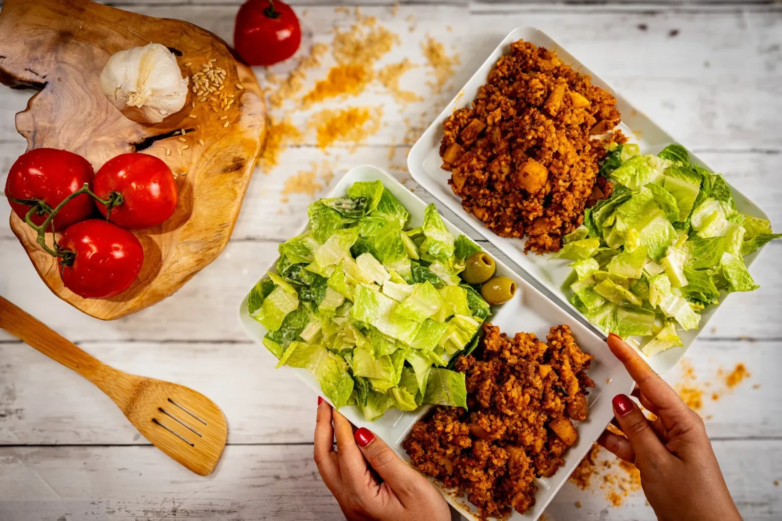 Overhead food photography shot for a Bay Area food business