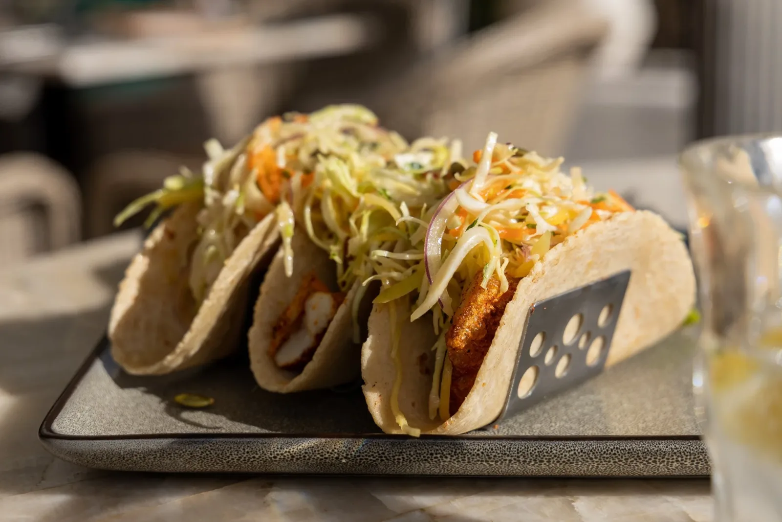Tacos photographed for a restaurant website